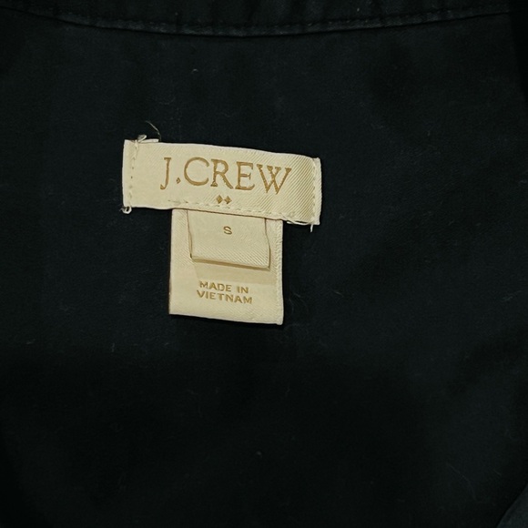 J Crew Short Sleeve Cotton Shirt Dress in Bkack - Picture 7 of 13